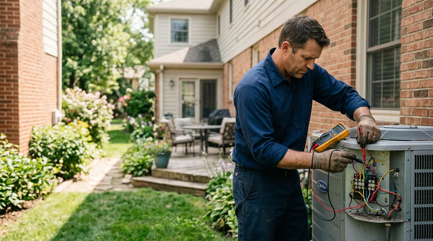 HVAC technician working near Granbury, TX